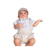 Vestido niño de Lino crema - Imagen 2